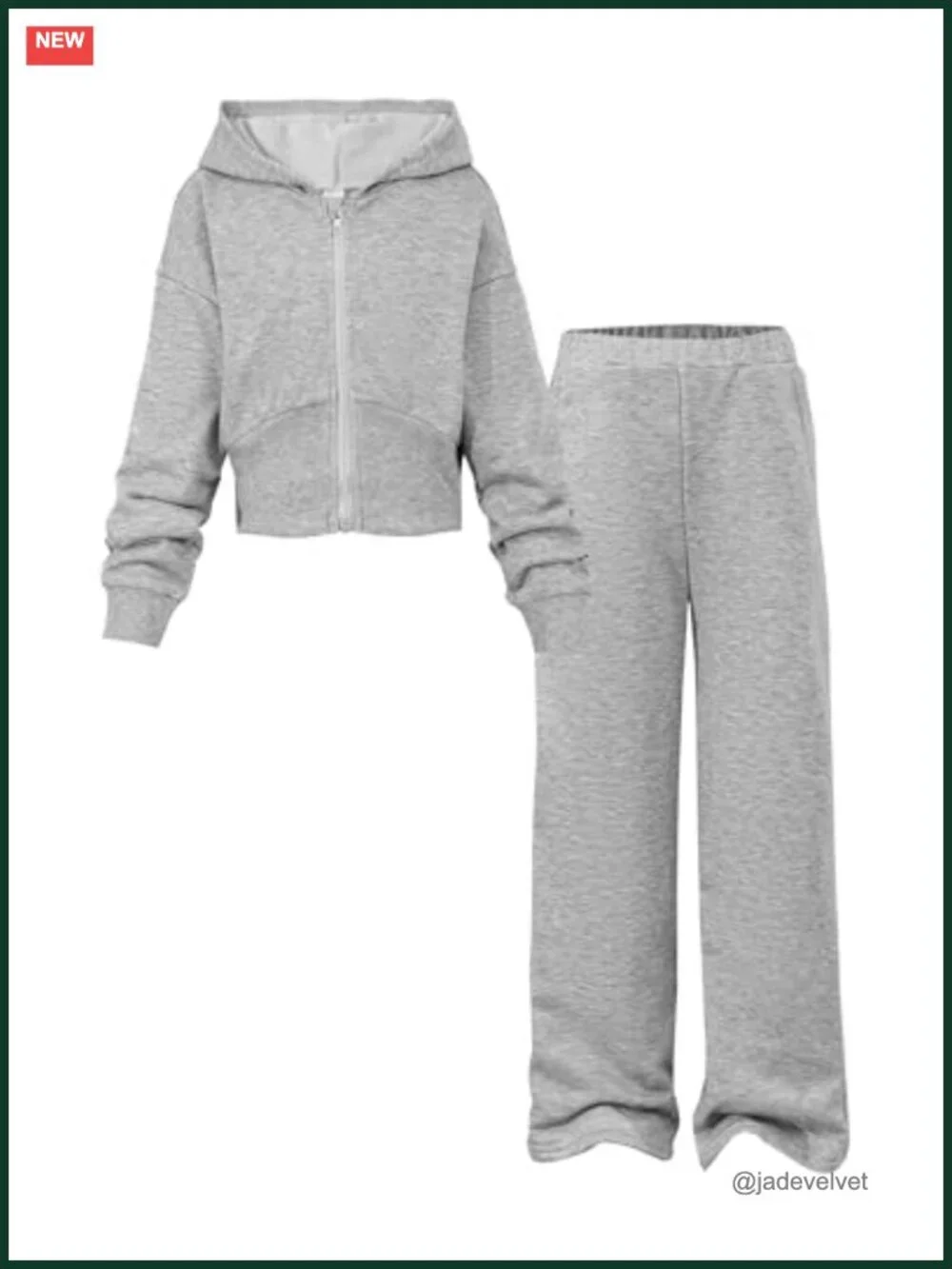 Girls 2 Piece Hoodie and Sweatpants Set with Pockets Full Zip